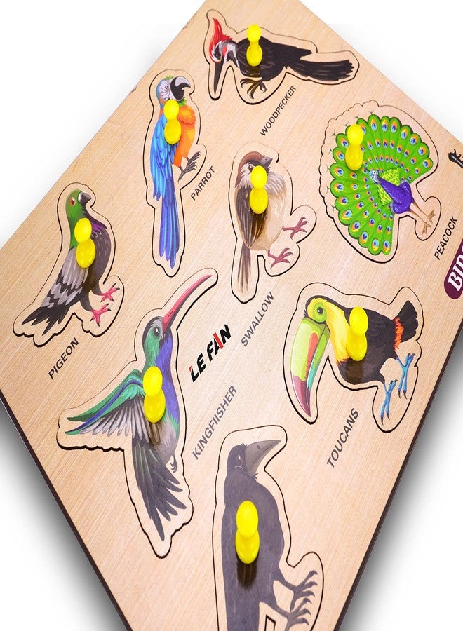 Lefan® Kids Fort Pre Nursery Educational Jigsaw Puzzles for Adults Kids Learning Toys Kit Board Game 4 pcs Set of Birds Animals, Human Body Parts & Vehicle Educational Toy - Image 4